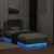 Produktbild 4 för Sängram med huvudgavel och LEDs betonggrå 90x190 cm