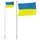 Ukrainas flagga och flaggstång 6,23 m aluminium