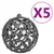Produktbild 11 för Plastgran med gångjärn 150 LEDs & kulor 150 cm