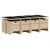 Produktbild 3 för Matgrupp för trädgården med dynor 9 delar beige konstrotting