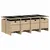 Produktbild 3 för Matgrupp för trädgården med dynor 13 delar beige konstrotting