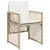 Produktbild 4 för Matgrupp för trädgården med dynor 9 delar beige konstrotting