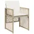 Produktbild 4 för Matgrupp för trädgården med dynor 11 delar beige konstrotting