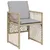 Produktbild 4 för Matgrupp för trädgården med dynor 11 delar beige konstrotting