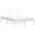 Produktbild 2 för Sängram med huvudgavel metall vit 140x190 cm