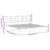 Produktbild 10 för Sängram med huvudgavel metall vit 200x200 cm