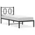 Produktbild 4 för Sängram med huvudgavel metall svart 75x190 cm