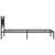 Produktbild 6 för Sängram med huvudgavel metall svart 107x203 cm