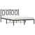 Produktbild 4 för Sängram med huvudgavel metall svart 140x190 cm