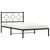 Produktbild 4 för Sängram med huvudgavel metall svart 107x203 cm