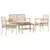 Produktbild 2 för Loungegrupp för trädgården med dynor 4 delar konstrotting beige