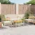 Produktbild 3 för Loungegrupp för trädgården med dynor 4 delar konstrotting beige