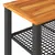 Produktbild 7 för Trädgårdsbord svart 70x38x42 cm konstrotting akaciaträ