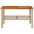 Produktbild 4 för Trädgårdsbord beige 70x38x42 cm konstrotting akaciaträ