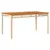 Produktbild 2 för Trädgårdsbord beige 140x80x75 cm konstrotting akaciaträ