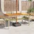 Produktbild 3 för Trädgårdsbord beige 140x80x75 cm konstrotting akaciaträ