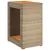 Produktbild 2 för Trädgårdsbord med träskiva beige 60x40x75 cm konstrotting