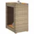 Produktbild 4 för Trädgårdsbord med träskiva beige 60x40x75 cm konstrotting