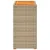 Produktbild 5 för Trädgårdsbord med träskiva beige 60x40x75 cm konstrotting
