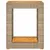 Produktbild 6 för Trädgårdsbord med träskiva beige 60x40x75 cm konstrotting