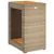 Produktbild 7 för Trädgårdsbord med träskiva beige 60x40x75 cm konstrotting