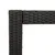 Produktbild 9 för Trädgårdsbord med träskiva svart 100x40x75 cm konstrotting