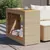 Produktbild 3 för Trädgårdsbord med träskiva beige 100x40x75 cm konstrotting