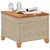 Produktbild 3 för Trädgårdsbord beige 45x45x37 cm konstrotting akaciaträ