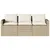 Produktbild 6 för Matgrupp för trädgården med dynor 2 delar beige konstrotting