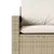 Produktbild 9 för Matgrupp för trädgården med dynor 2 delar beige konstrotting
