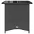 Produktbild 5 för Trädgårdsbord med glasskiva svart 110x68x70 cm konstrotting