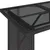 Produktbild 8 för Trädgårdsbord med glasskiva svart 110x68x70 cm konstrotting