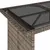 Produktbild 8 för Trädgårdsbord med glasskiva grå 110x68x70 cm konstrotting
