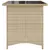 Produktbild 5 för Trädgårdsbord med glasskiva beige 110x68x70 cm konstrotting