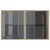 Produktbild 7 för Trädgårdsbord med glasskiva beige 110x68x70 cm konstrotting