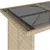 Produktbild 8 för Trädgårdsbord med glasskiva beige 110x68x70 cm konstrotting