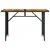 Produktbild 4 för Trädgårdsbord med träskiva svart 110x68x70 cm konstrotting
