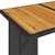 Produktbild 8 för Trädgårdsbord med träskiva svart 110x68x70 cm konstrotting
