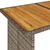 Produktbild 8 för Trädgårdsbord med träskiva grå 110x68x70 cm konstrotting