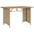 Produktbild 2 för Trädgårdsbord med träskiva beige 110x68x70 cm konstrotting