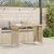 Produktbild 3 för Trädgårdsbord med träskiva beige 110x68x70 cm konstrotting
