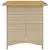 Produktbild 5 för Trädgårdsbord med träskiva beige 110x68x70 cm konstrotting