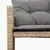 Produktbild 8 för Trädgårdssoffa med bord och dynor L-formad beige konstrotting
