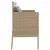 Produktbild 5 för Trädgårdsbänk med kuddar beige konstrotting