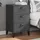Sängbord VIKEN antracitgrå massiv furu