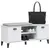 Produktbild 4 för Skobänk VIKEN vit 106x35x45 cm massiv furu
