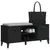 Produktbild 4 för Skobänk VIKEN svart 106x35x45 cm massiv furu