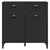 Produktbild 6 för Sidobord VIKEN svart 80x40x80 cm massiv furu