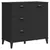 Produktbild 2 för Sidobord VIKEN svart 80x40x80 cm massiv furu