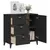 Produktbild 4 för Sidobord VIKEN svart 80x40x80 cm massiv furu